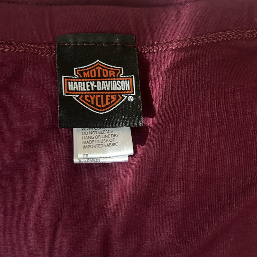 Harley Davison Burgundy tube top with bling. - Picture 3 of 4
